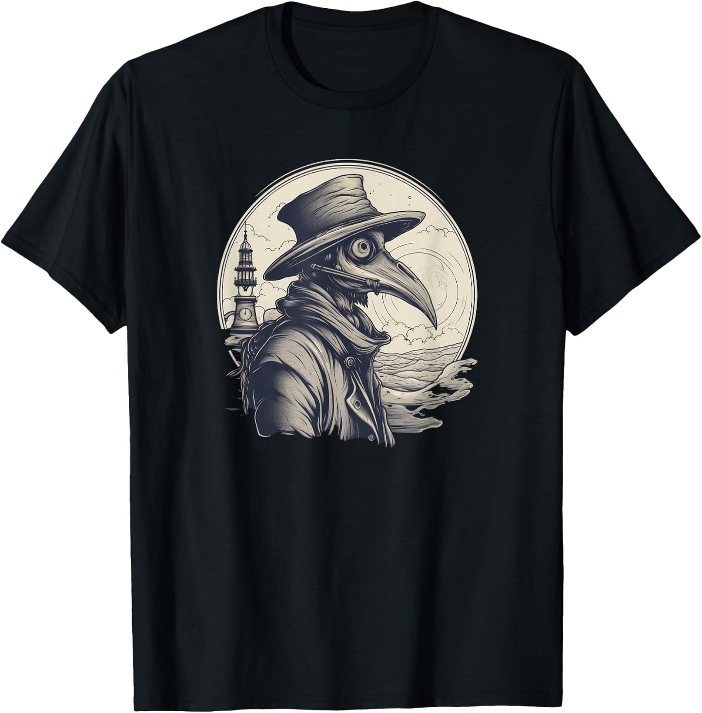Funny Plague Doctor cool Grunge Style leeches medical T-Shirt - T-Shirt | Black