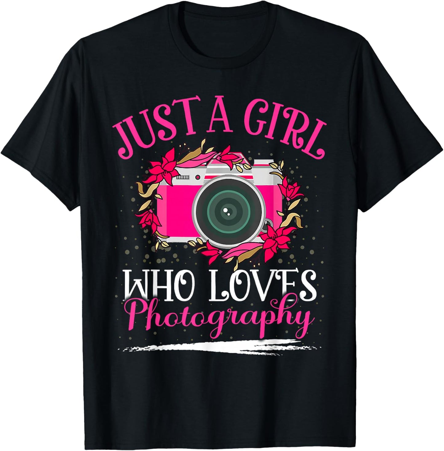 Just A Girl Who Loves Photography Girls T-Shirt - T-Shirt | Black