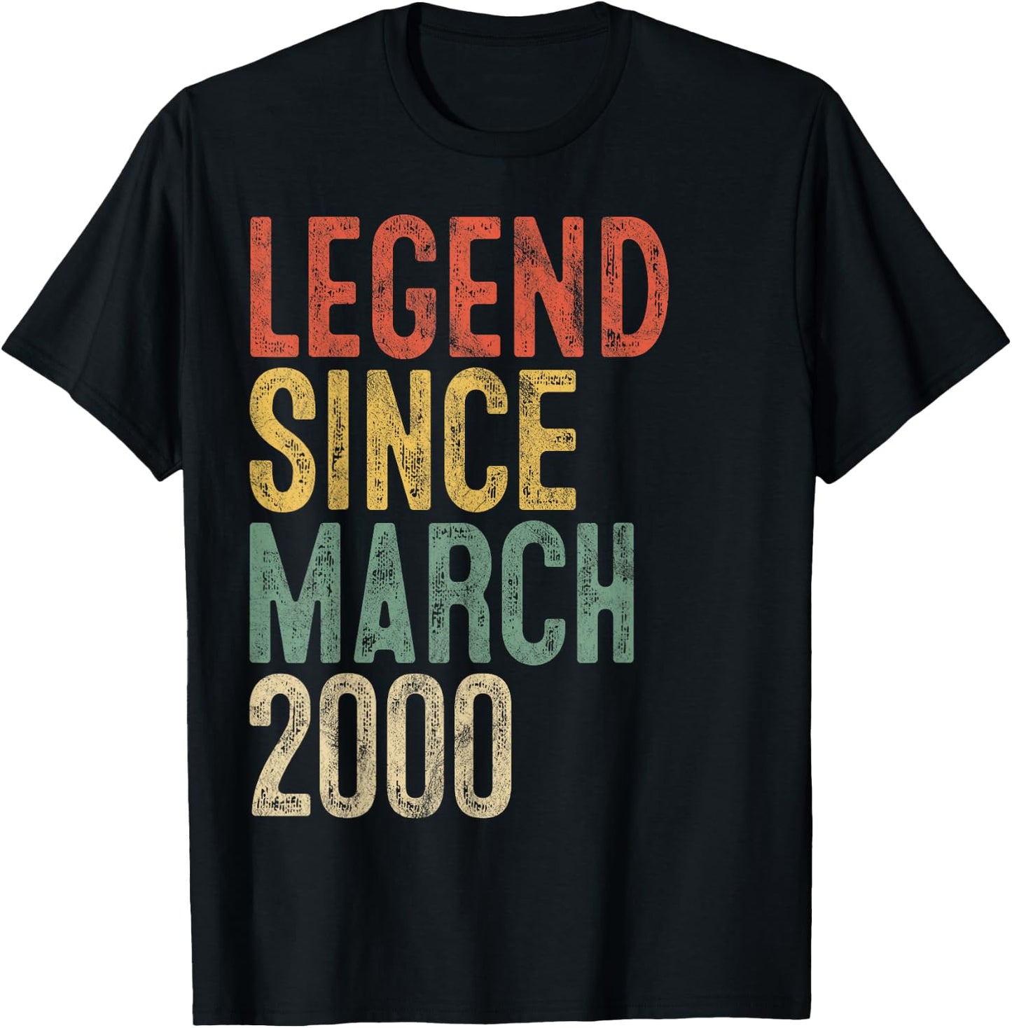 Legend 2000 25th Birthday Gifts Women 25 Year Old T-Shirt - T-Shirt | Black