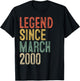 Legend 2000 25th Birthday Gifts Women 25 Year Old T-Shirt - T-Shirt | Black