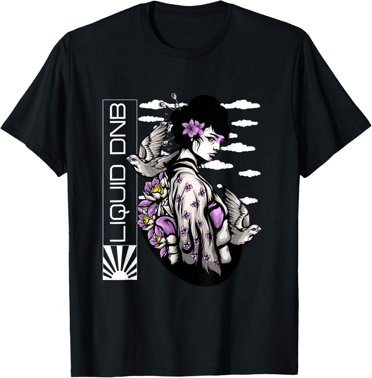 Liquid DnB Music Liquid Jungle EDM Drum And Bass T-Shirt - T-Shirt | Black