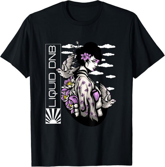 Liquid DnB Music Liquid Jungle EDM Drum And Bass T-Shirt - T-Shirt | Black