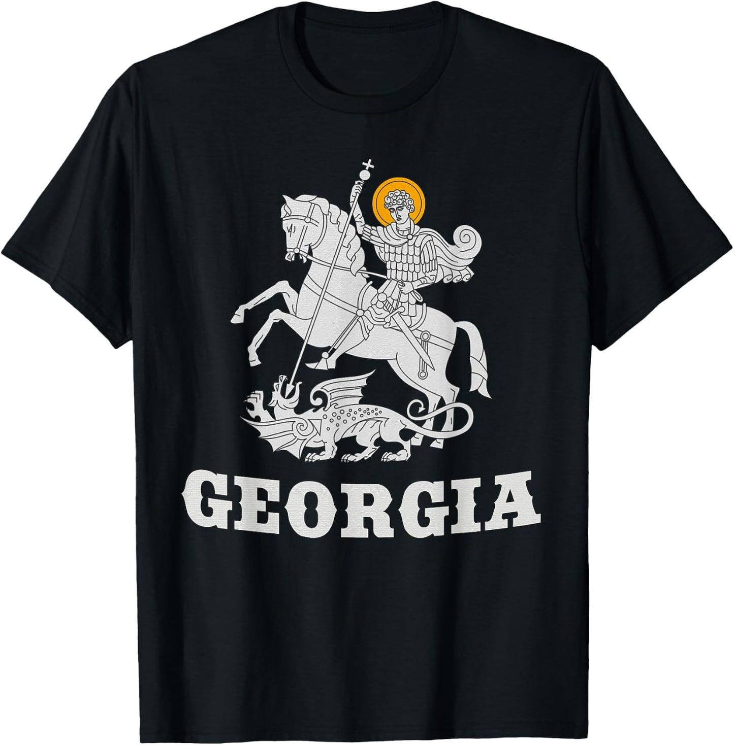 St George, Georgian Patriotic design T-Shirt - T-Shirt | Black