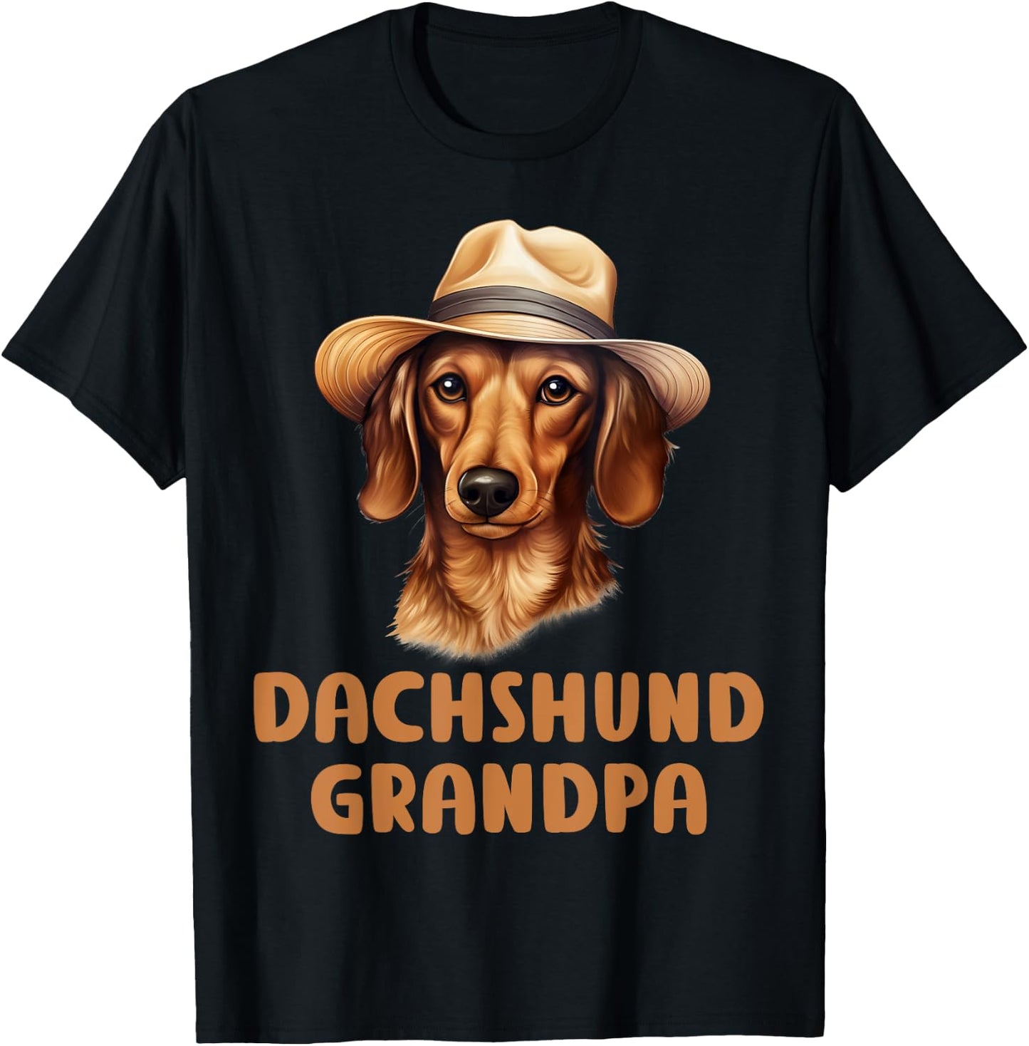 Dachshund Grandpa Dog Lover Gift Funny Puppy Dachshund Owner Women Kids T-Shirt - T-Shirt | Black