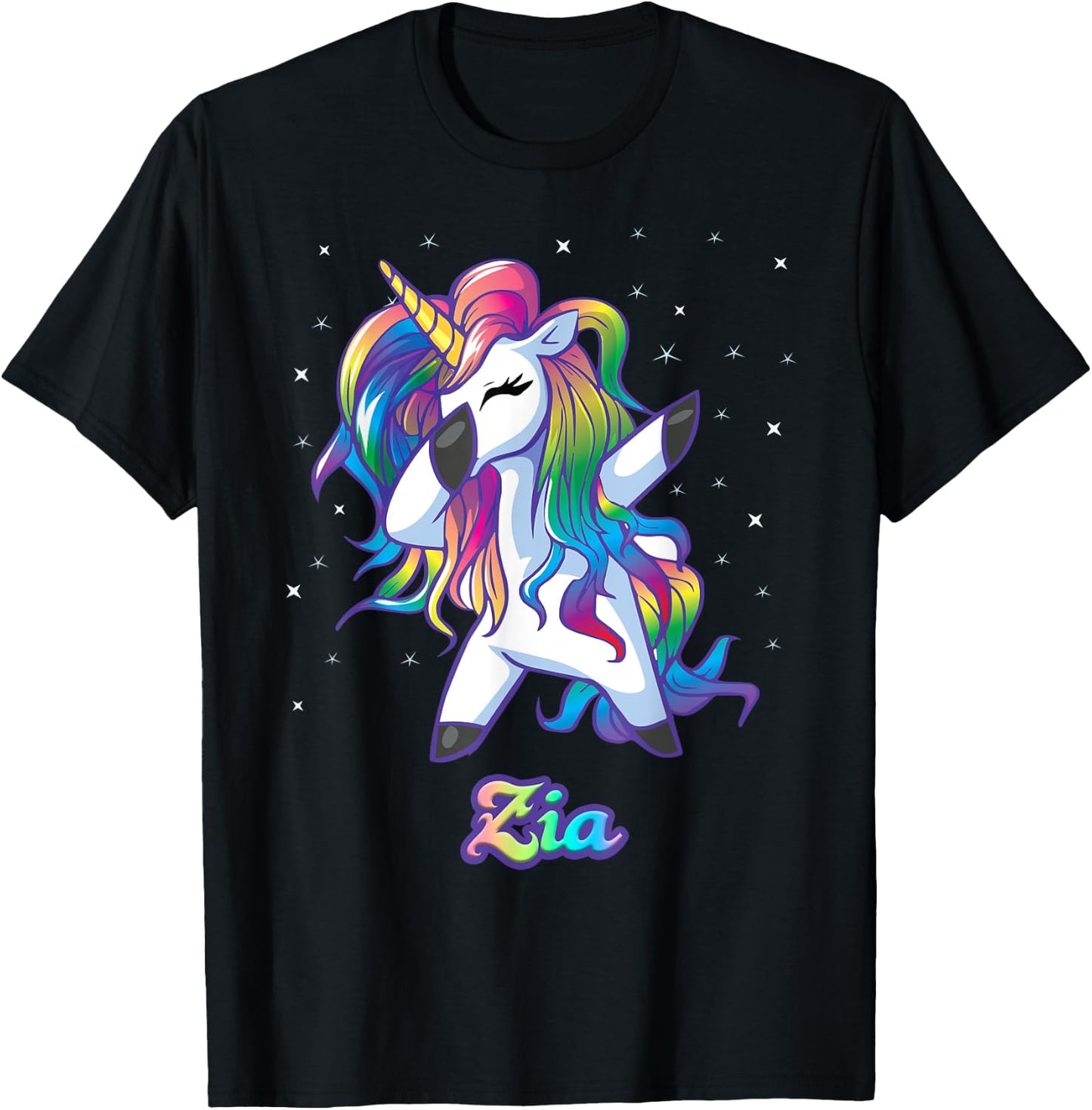 ZIA Unicorn Gifts For Girls Birthday Gifts T-Shirt - T-Shirt | Black