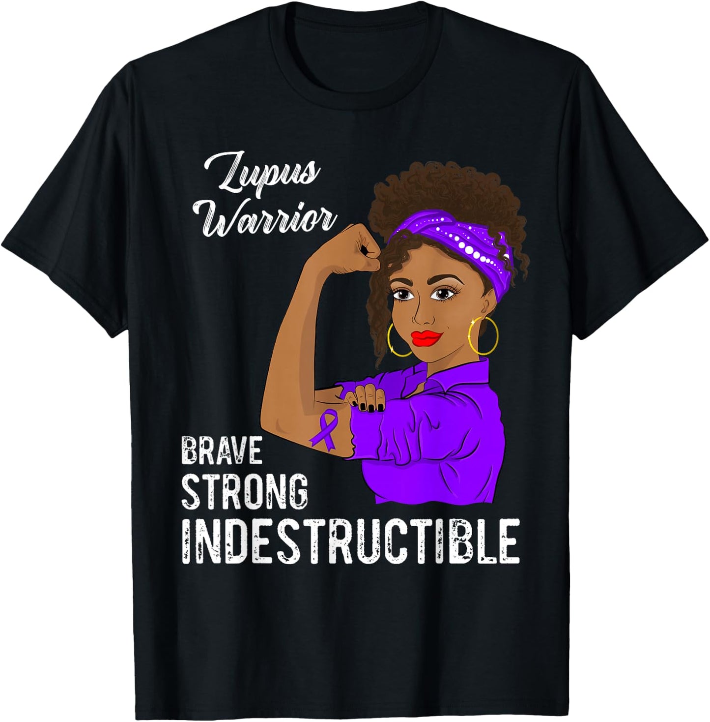 Lupus Warrior Indestructible Survivor Awareness T-Shirt - T-Shirt | Black