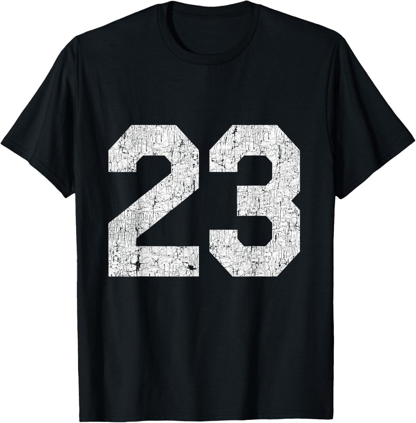 Jersey Uniform Number #23, Sports Birthday T-Shirt - T-Shirt | Black