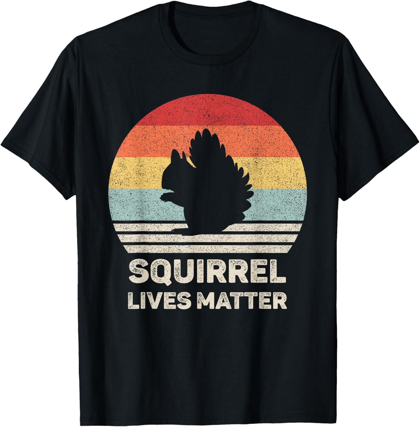 Retro Squirrel Lives Matter Shirt Animal Lover Gift Squirrel T-Shirt - T-Shirt | Black