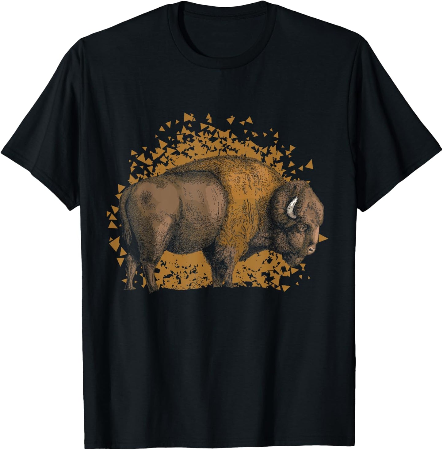 American Bison Wild Animal Gift Men Boys Kids Buffalo T-Shirt - T-Shirt | Black