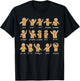 Algebra Dance Gingerbread Funny Graph Figures Math Equation T-Shirt - T-Shirt | Black
