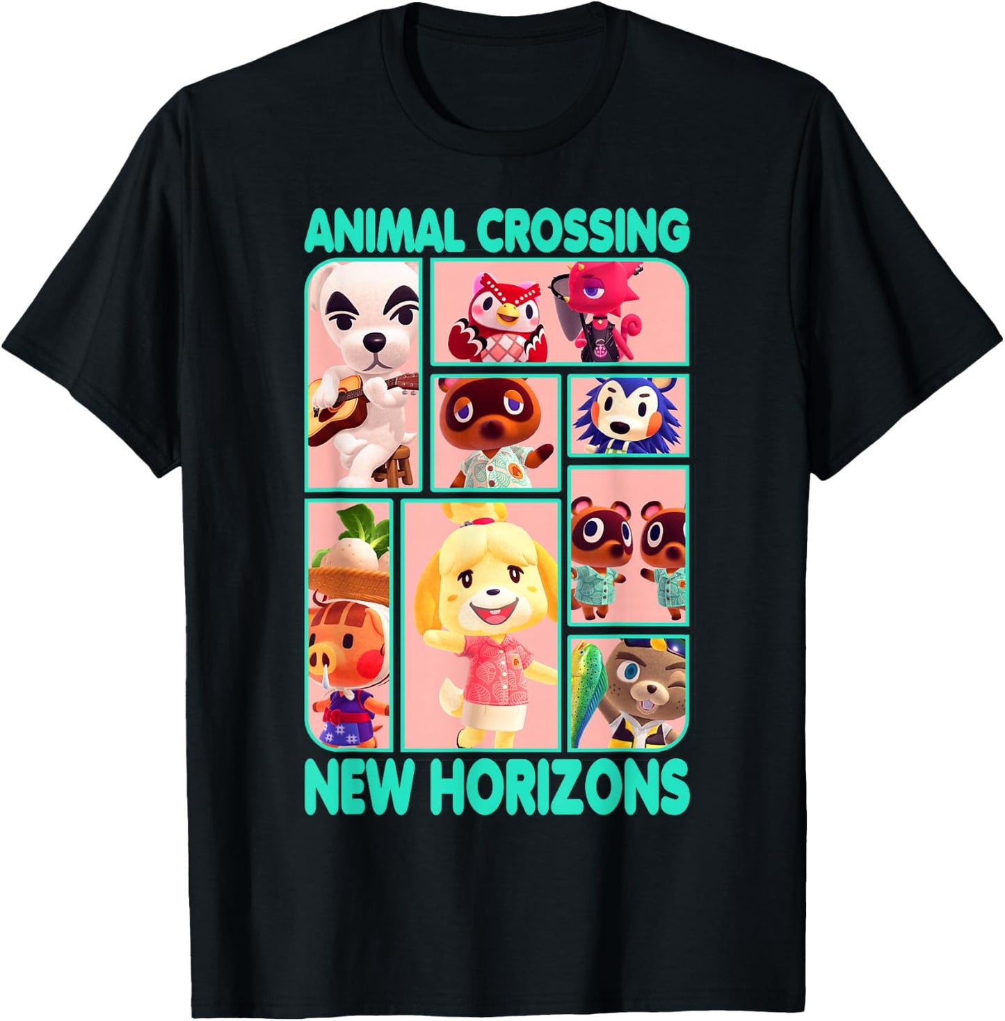 Animal Crossing: New Horizons Nintendo Friends Box Up T-Shirt - T-Shirt | Black