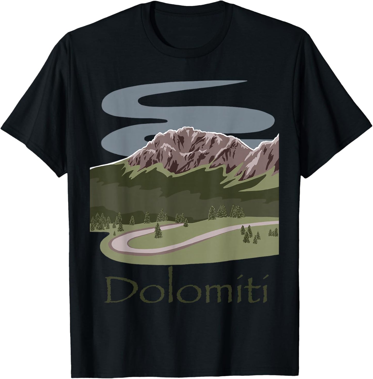 Italian Dolomites Hiking Design Travel The Alps Apparel T-Shirt - T-Shirt | Black