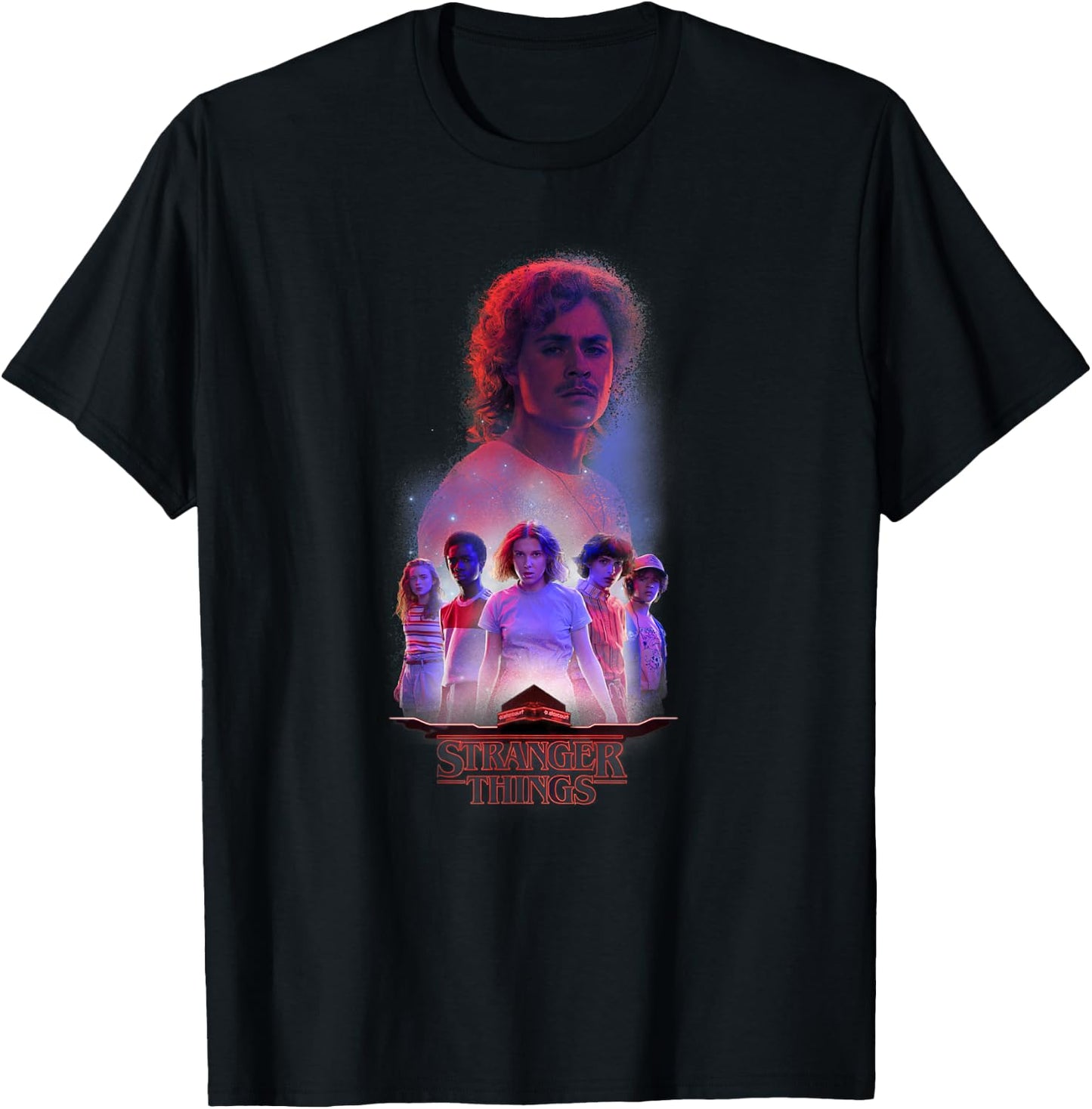 Stranger Things Billy Group Shot T-Shirt - T-Shirt | Black