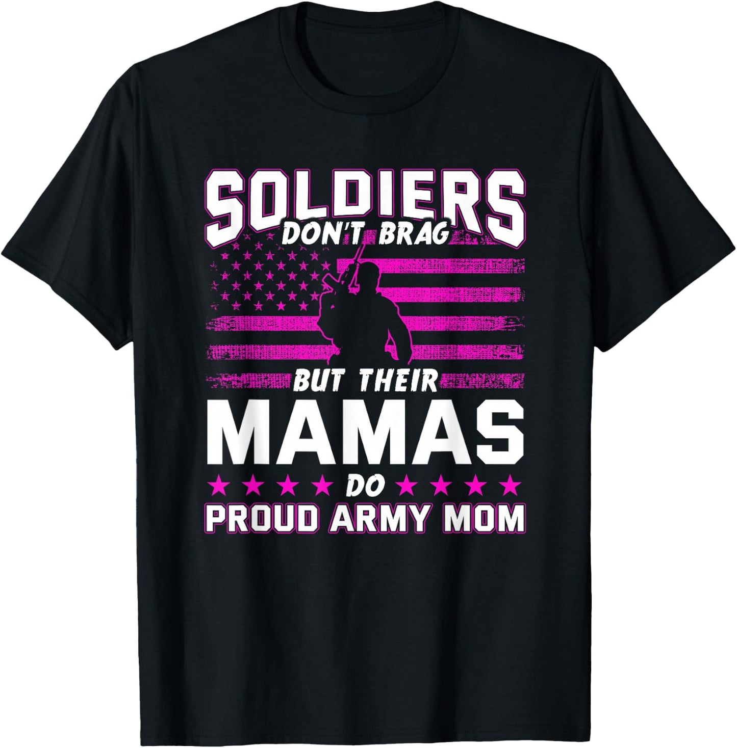 Proud Army Mom Mothers Day T-Shirt - T-Shirt | Black