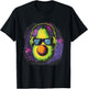 Techno Dance Club Music Headphones Beatmaker Avocado DJ T-Shirt - T-Shirt | Black