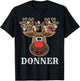 Santa Reindeer Donner Xmas Group Costume T-Shirt - T-Shirt | Black