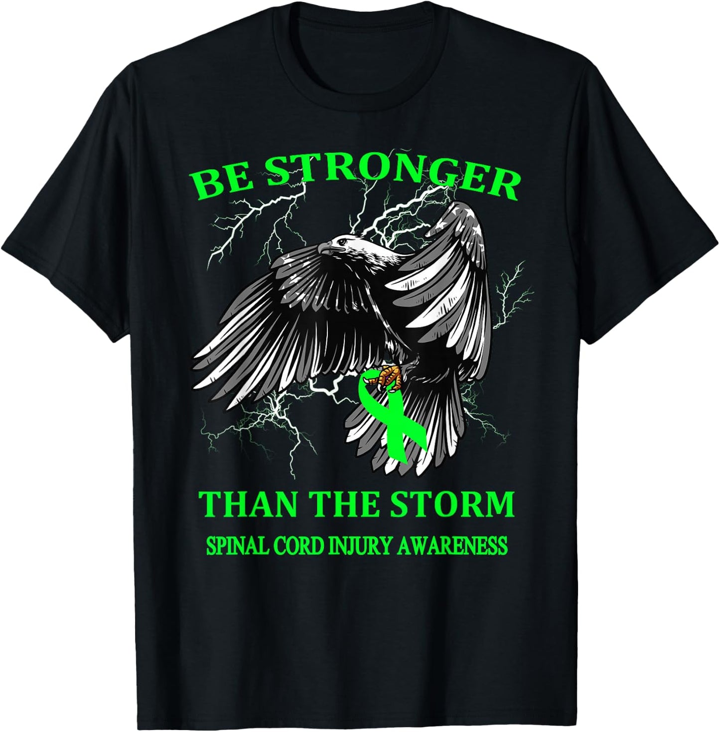 Be Stronger Than The Storm Spinal Cord Injury T-Shirt - T-Shirt | Black