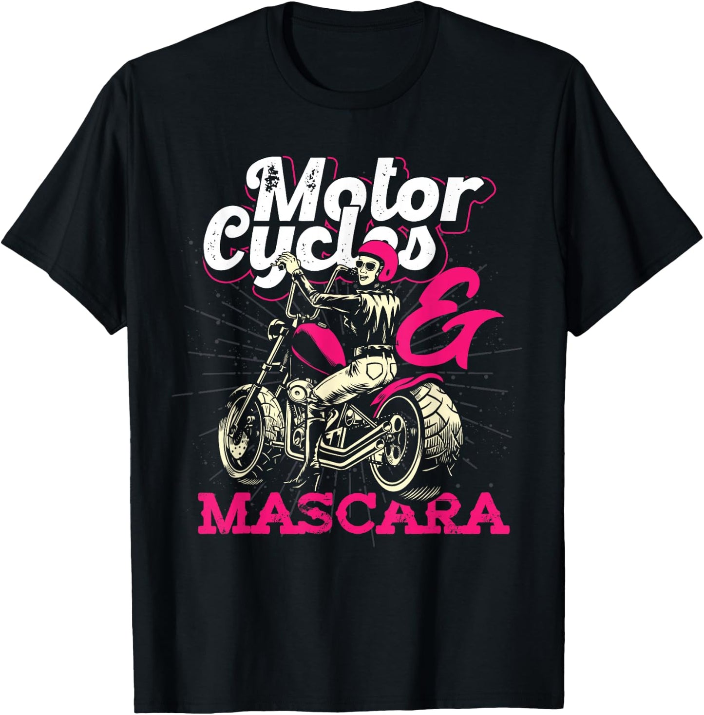 Motorcyclist Bike Women's Mascara Funny Women Biker T-Shirt - T-Shirt | Black