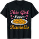 This Girl Loves Ravioli Lovers Pasta Ravioli T-Shirt - T-Shirt | Black