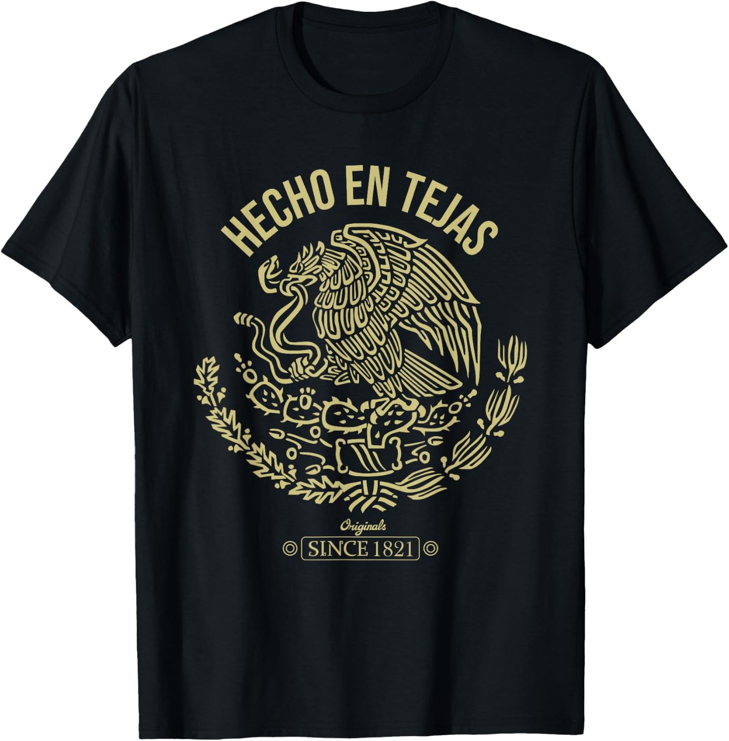 Playera Hecho en Texas, hecho en Tejas Cinco de Mayo Gift T-Shirt - T-Shirt | Black