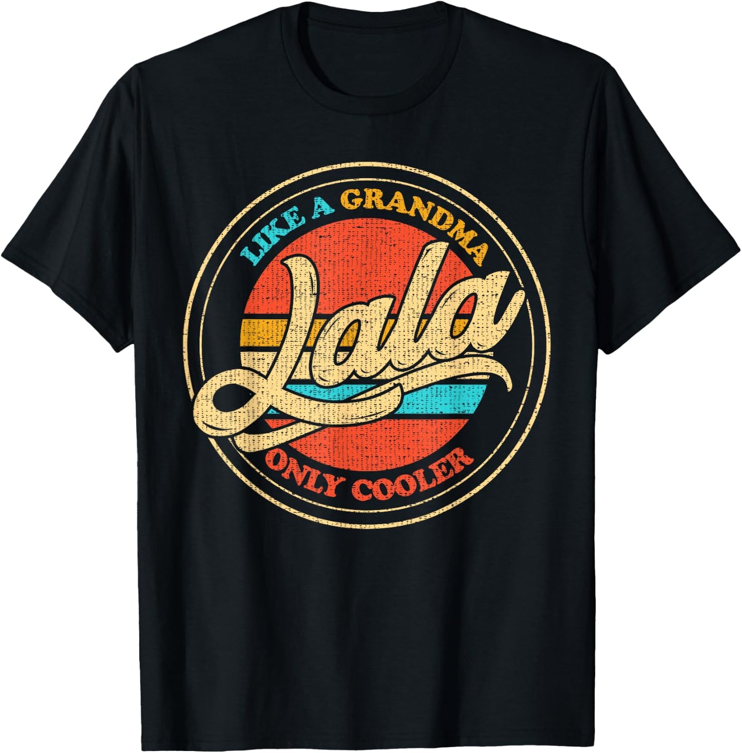 Lala Vintage Retro Grandma T-Shirt - T-Shirt | Black