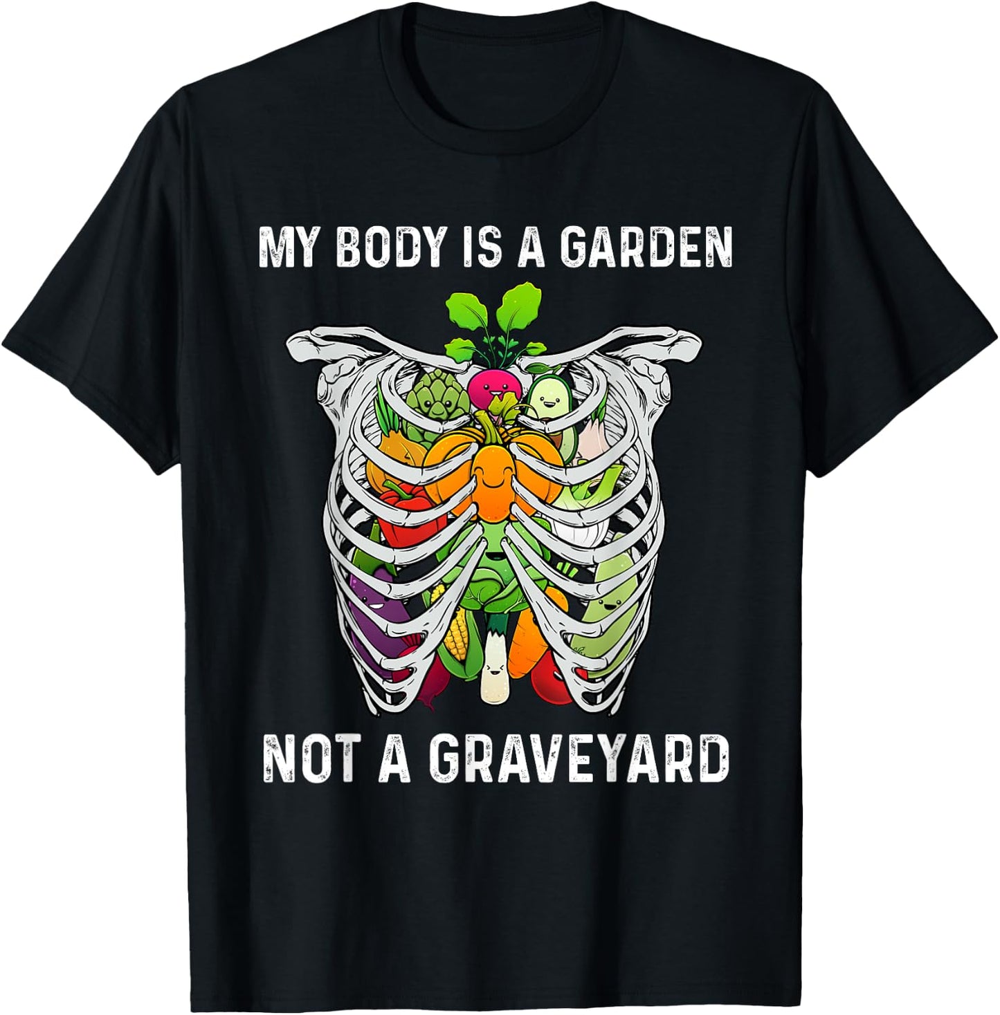 Funny Vegan Gift Women Cool Vegetarian Foodie Eater T-Shirt - T-Shirt | Black