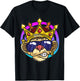 Chimpanzee King | Monkey Crown Ape T-Shirt - T-Shirt | Black