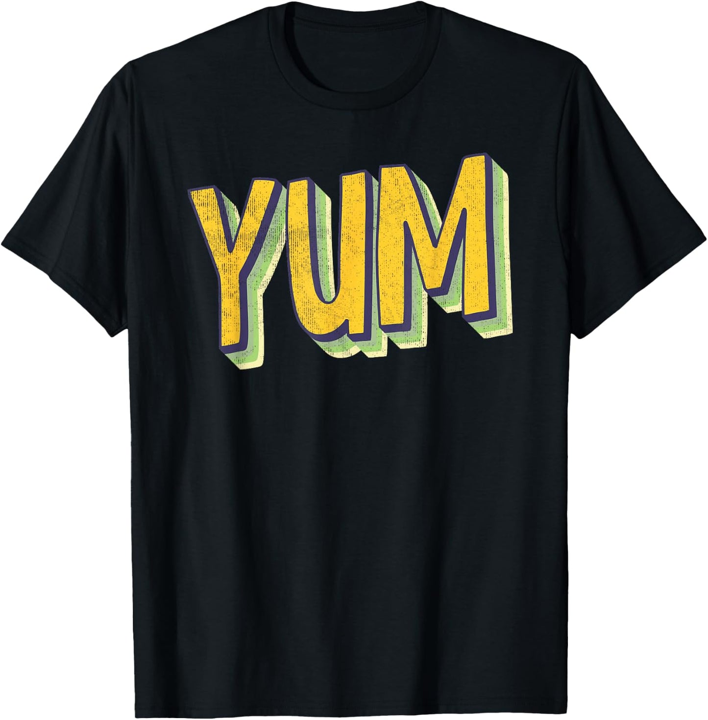 Yum Bright 70's Style Rainbows T-Shirt - T-Shirt | Black