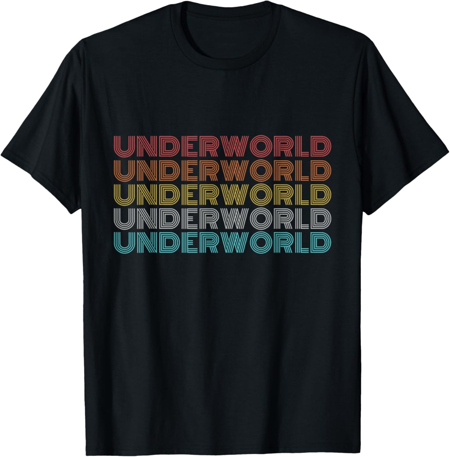 Retro Vintage Underworld T-Shirt - T-Shirt | Black