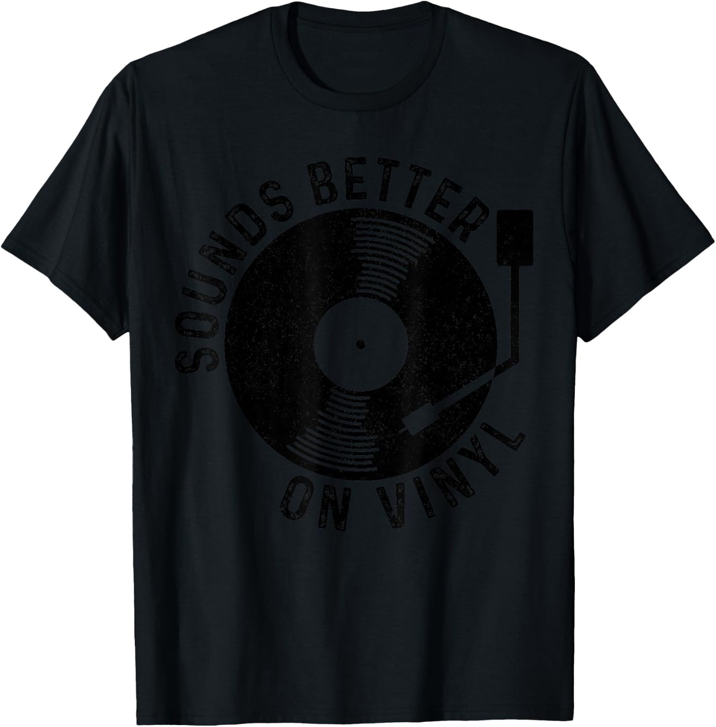 Vinyl Record DJ Record Retro Gift T-Shirt - T-Shirt | Black