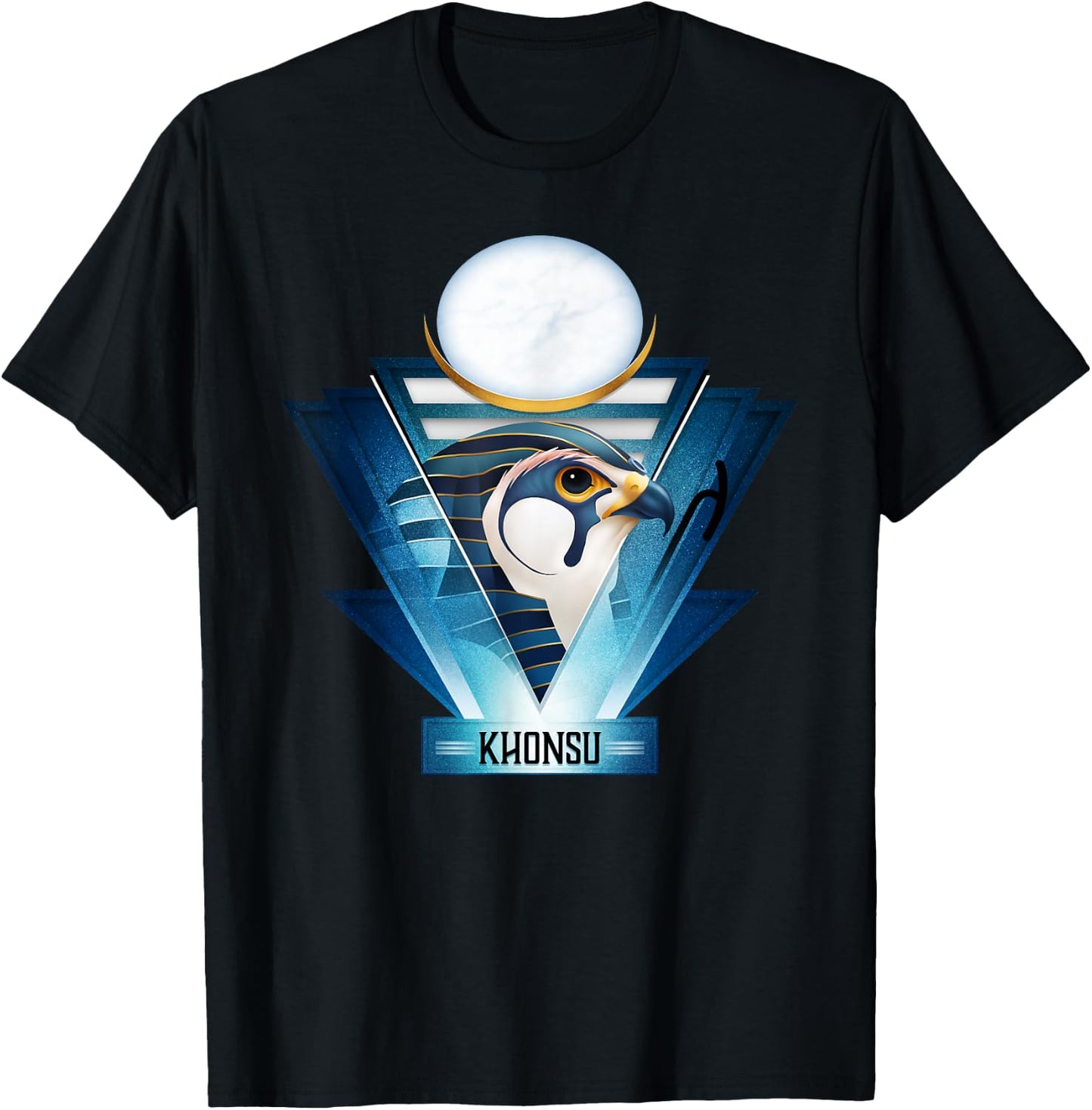Egyptian Mythology Moon God Khonsu T-Shirt - T-Shirt | Black