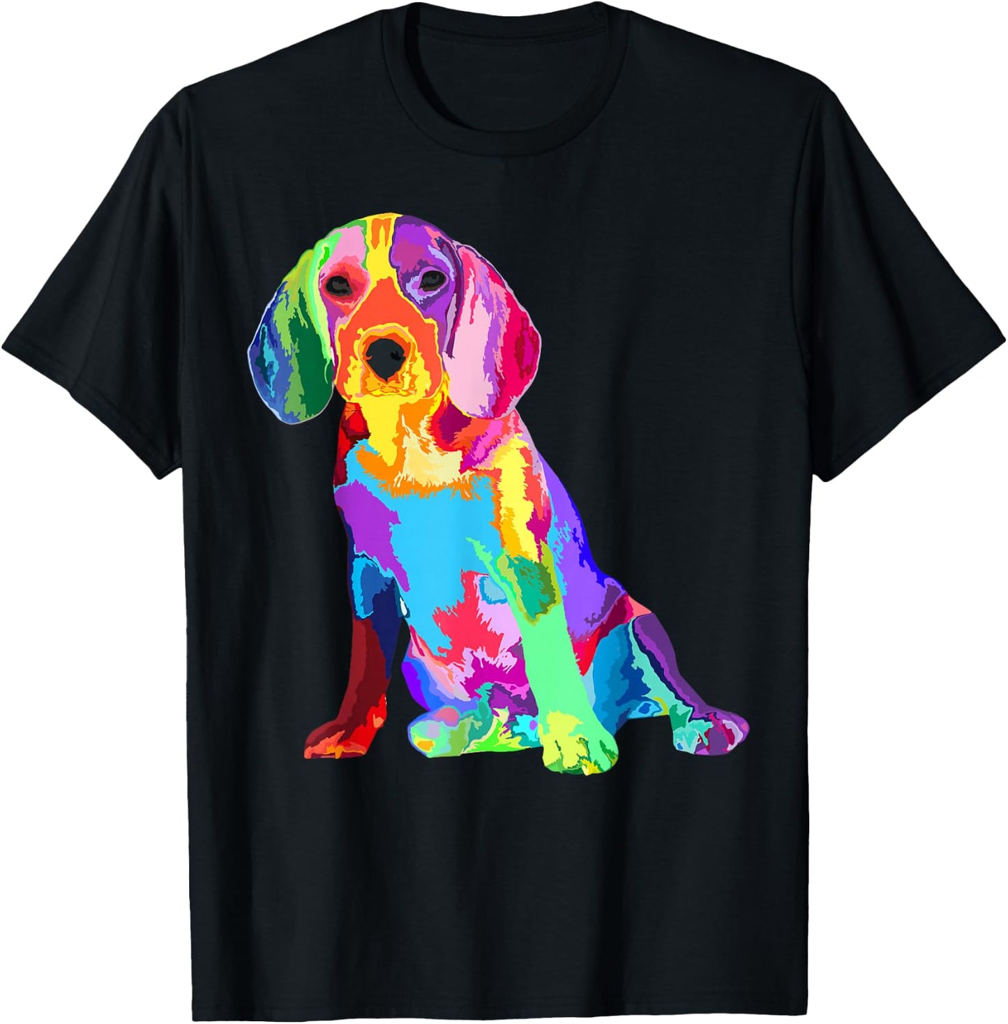 Dog Lover Gifts 's Beagle Colorful Beagle Men's T-Shirt - T-Shirt | Black