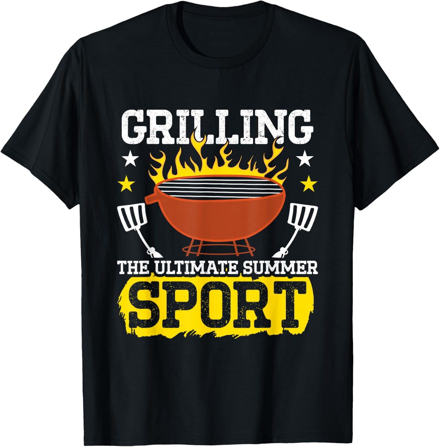Ultimate Grill Lover Motif For BBQ Lovers Dad Grilling T-Shirt - T-Shirt | Black