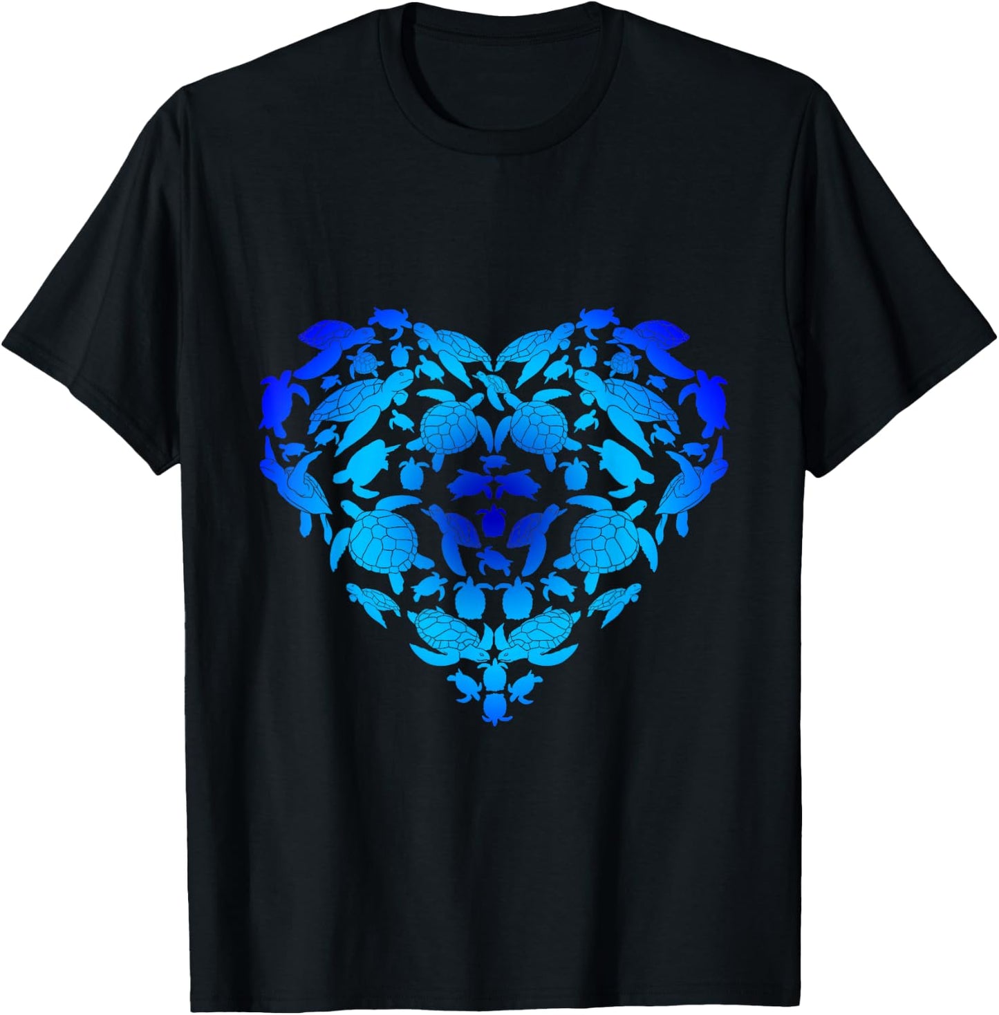 Sea Turtle Zoo Animal Lover Valentines Day Gift Turtle T-Shirt - T-Shirt | Black