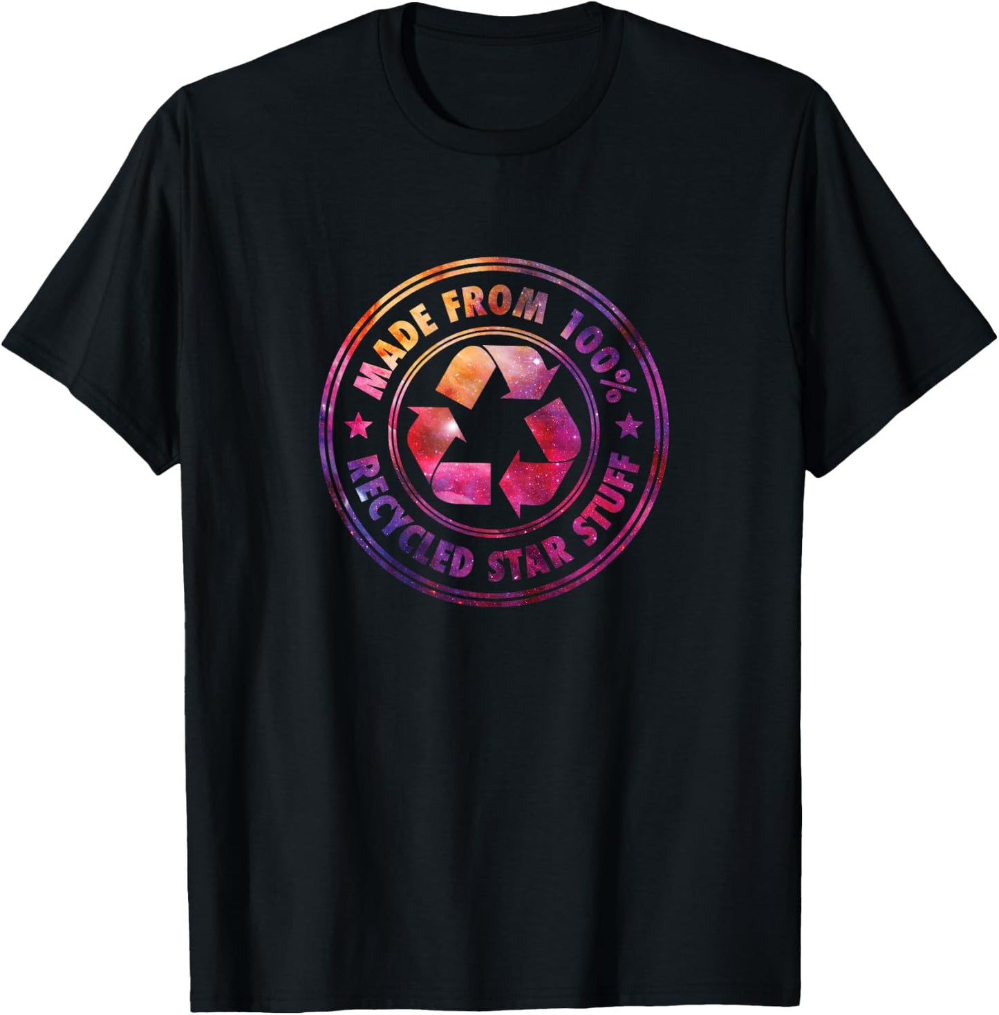 Recycled Star Stuff T-Shirt - T-Shirt | Black