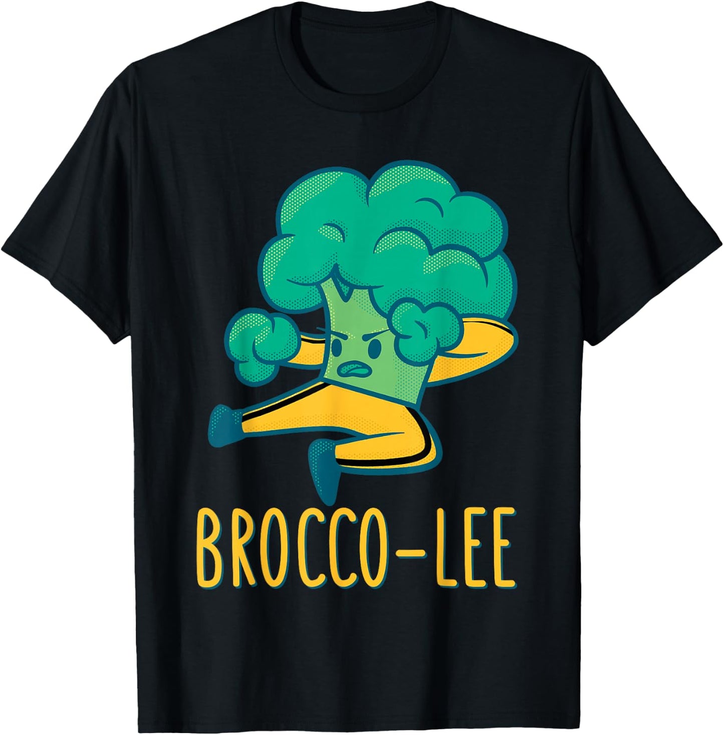 Funny Vegetable Word Game Dad Joke Brocco-Lee Broccoli T-Shirt - T-Shirt | Black