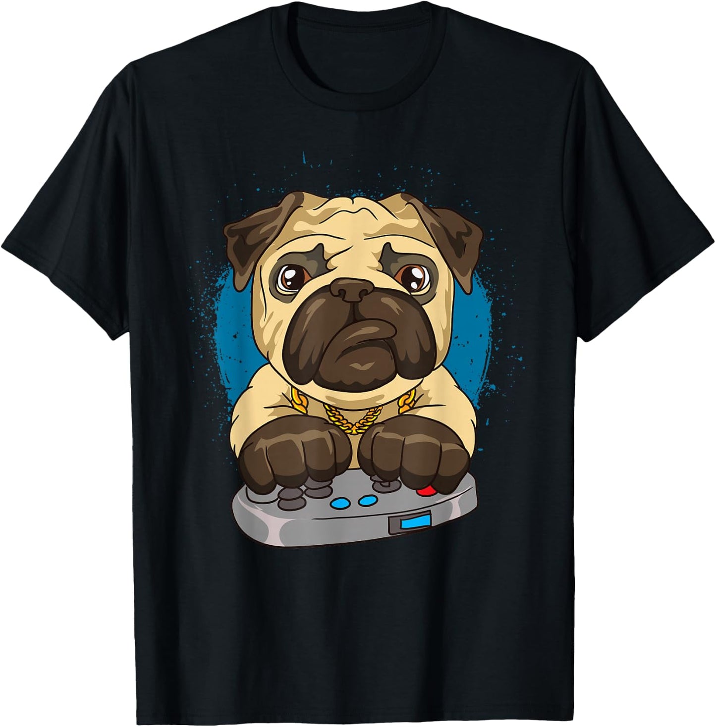 Pug Shirts For Boys Men Funny Pug Video Game Lover T-Shirt - T-Shirt | Black