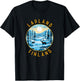 Lapland Finland Deer Retro Distressed Circle T-Shirt - T-Shirt | Black