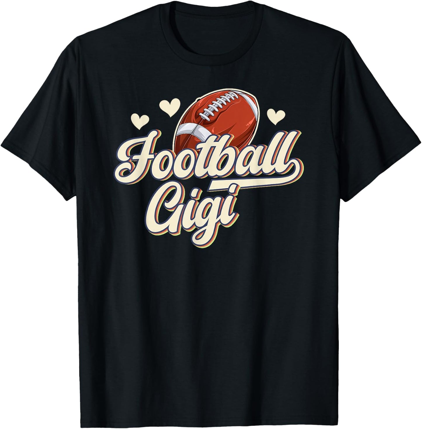 Football Gigi Grandma Gigi Of A Football Player Gigi T-Shirt - T-Shirt | Black