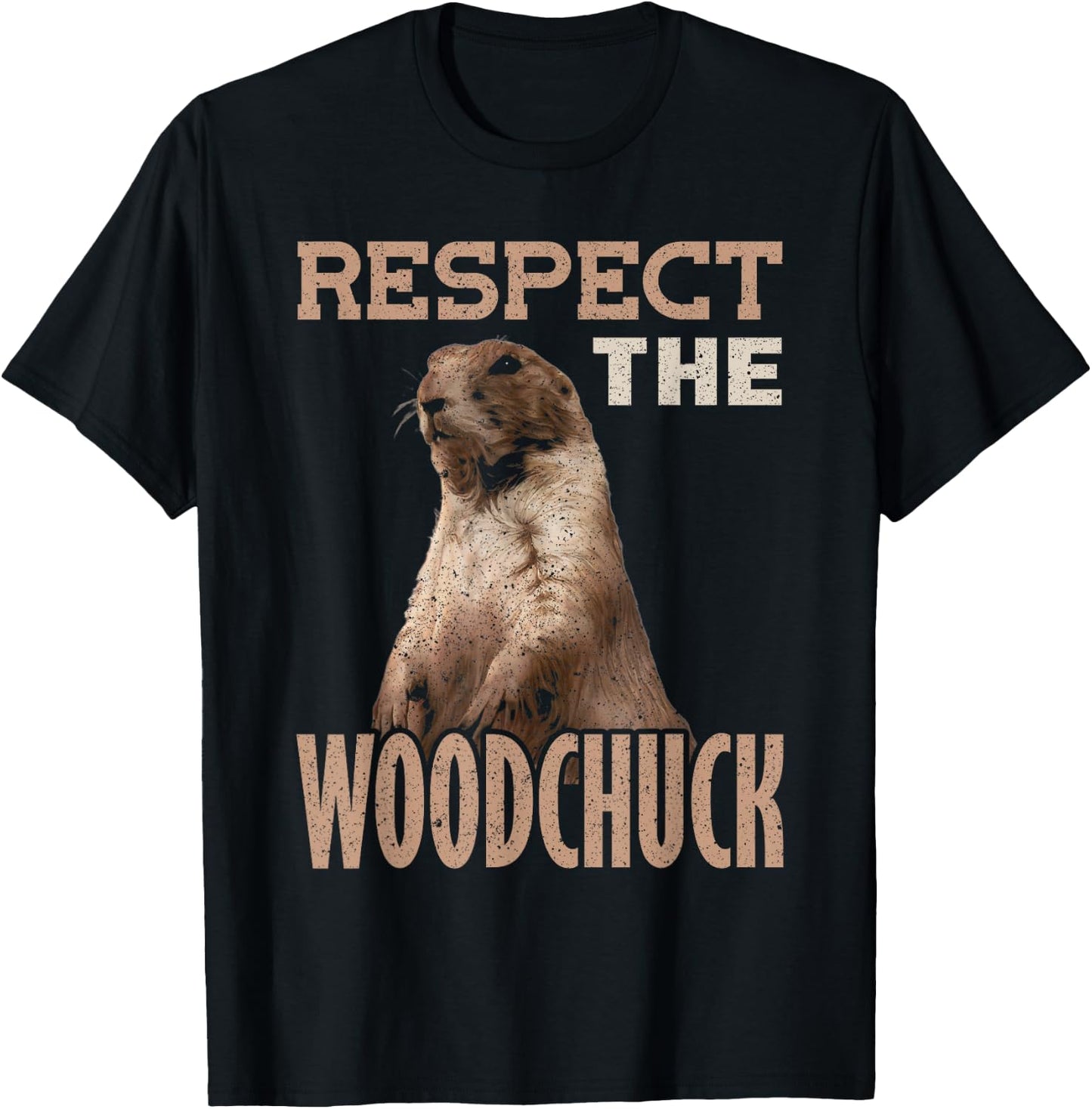 Marmot Rodent Respect the Woodchuck T-Shirt - T-Shirt | Black