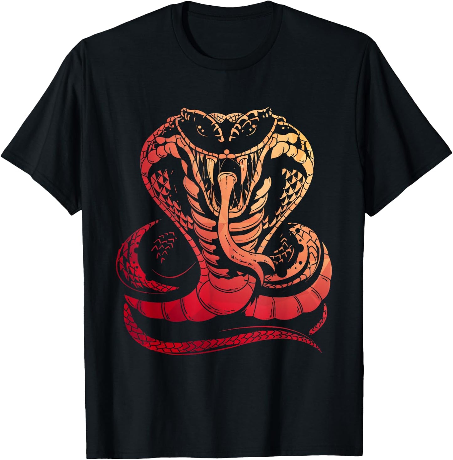 Cobra Snake Zoo Reptile Venom Snake T-Shirt - T-Shirt | Black