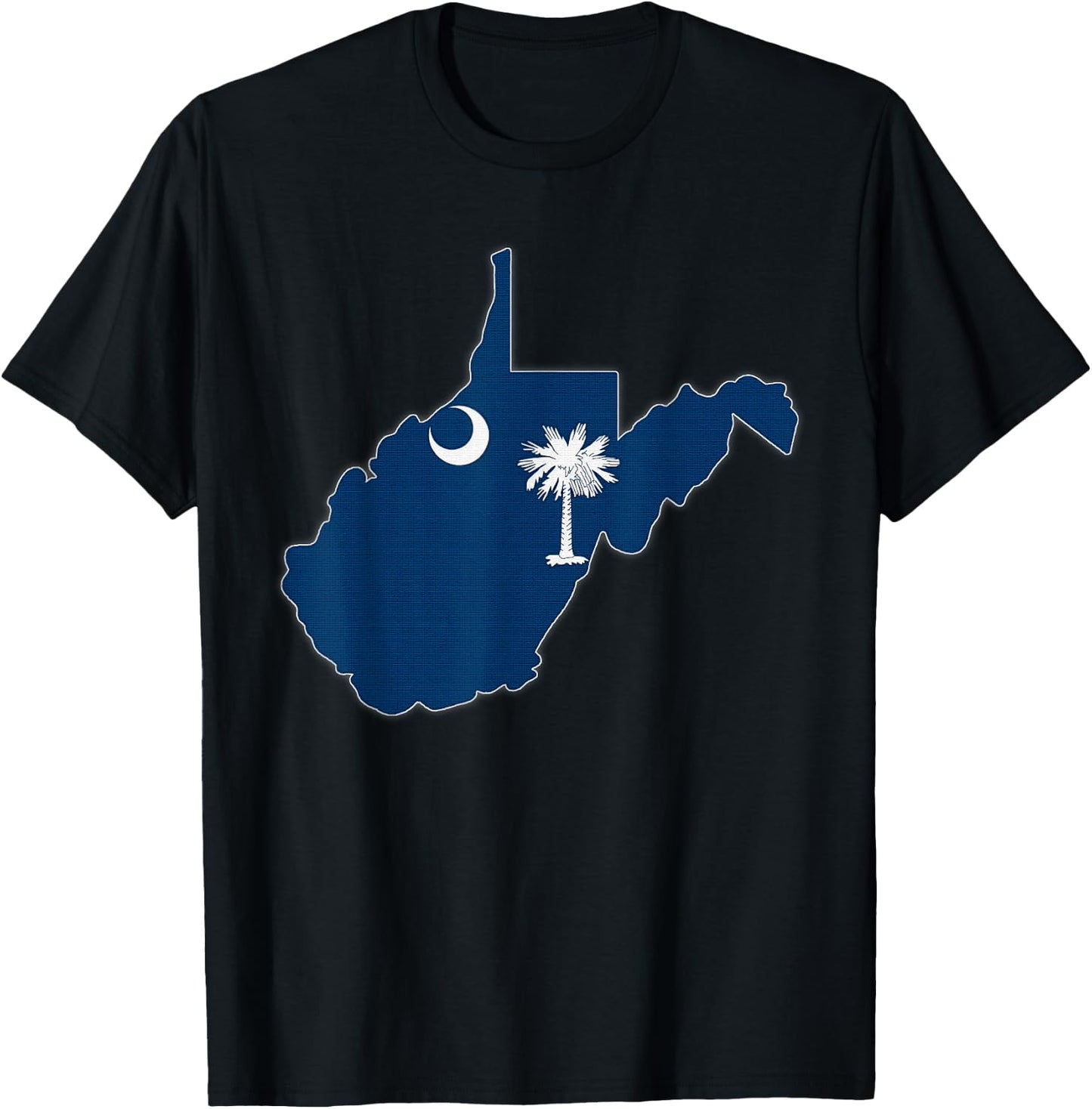 WEST VIRGINIA STATE MAP SOUTH CAROLINA SC Flag Roots Gift T-Shirt - T-Shirt | Black