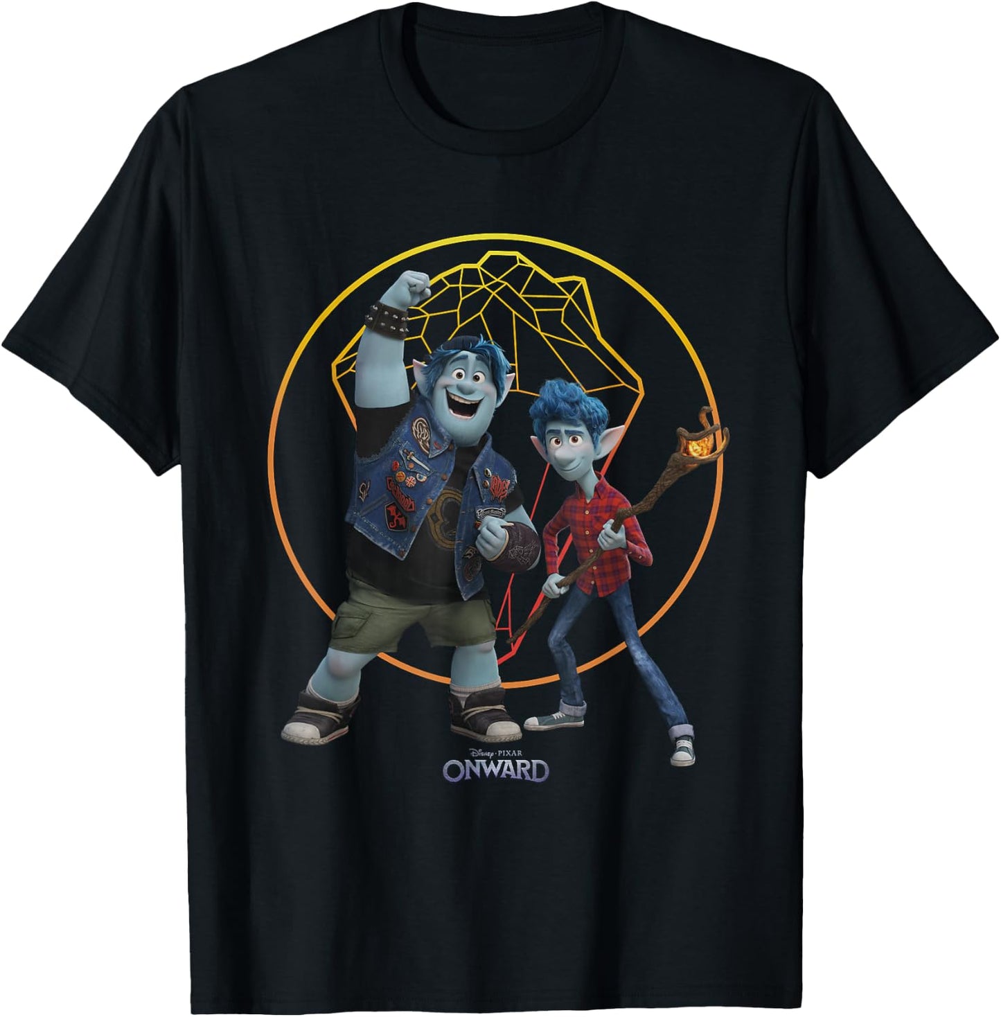 Disney Pixar Onward Ian & Barley Magic Gem T-Shirt - T-Shirt | Black