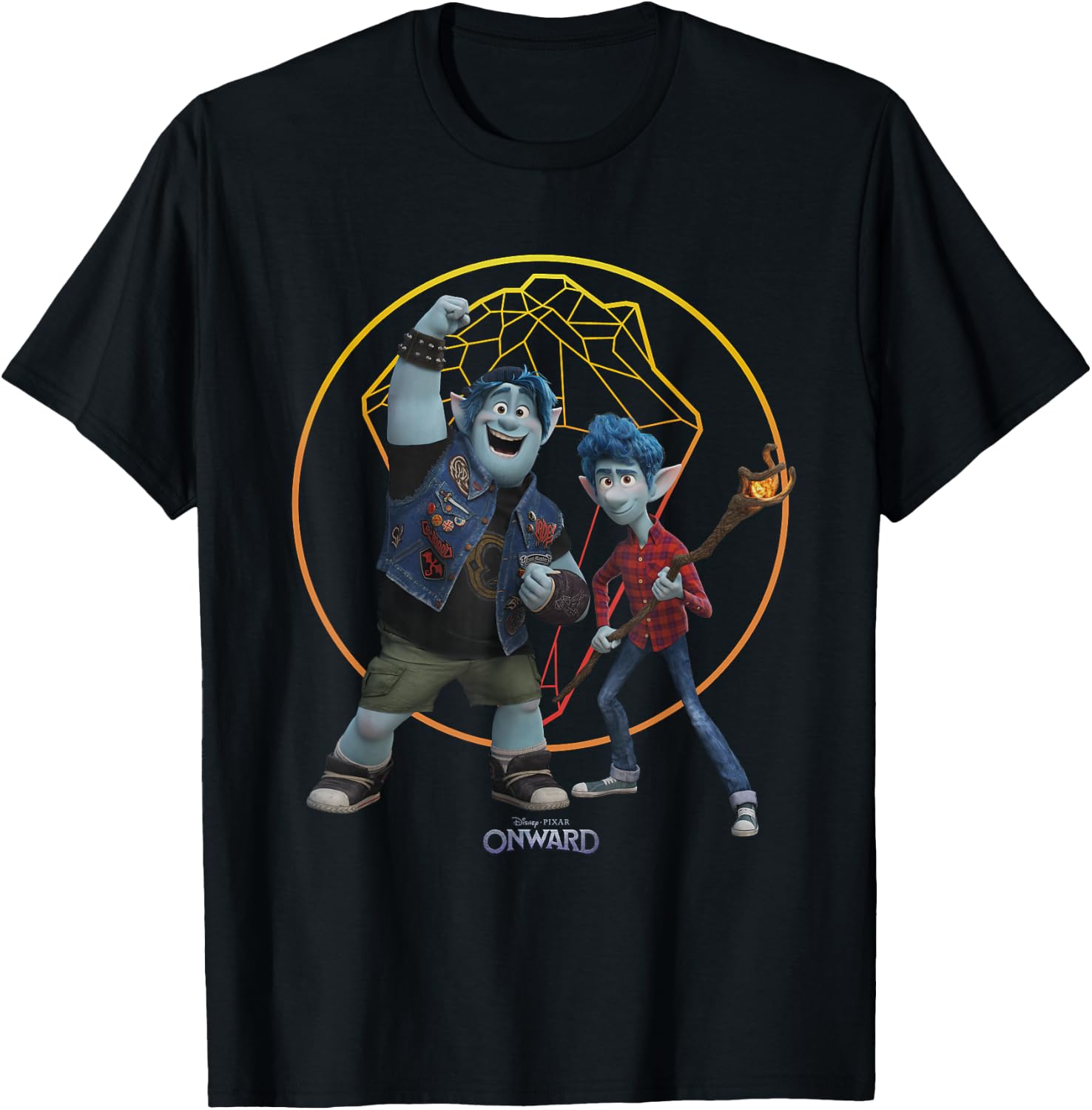 Disney Pixar Onward Ian & Barley Magic Gem T-Shirt - T-Shirt | Black