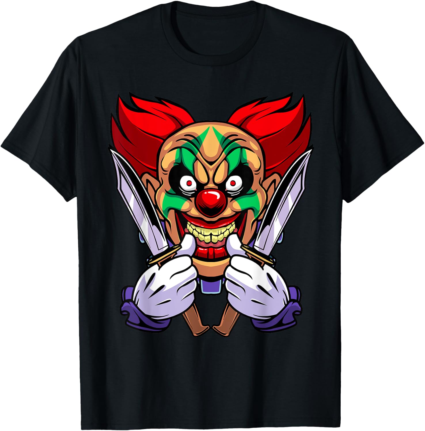 Funny Halloween Clown T-Shirt - T-Shirt | Black