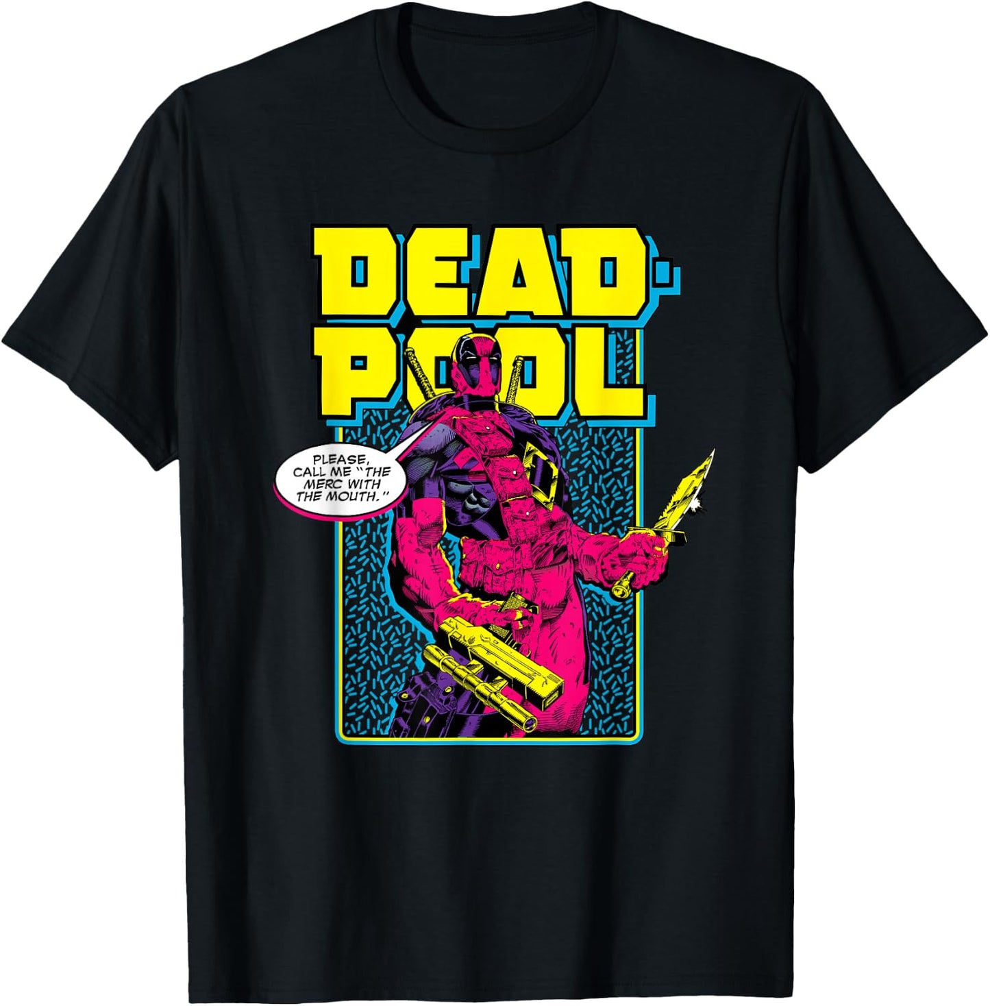 Marvel Deadpool Please Call me the Merc with the Mouth T-Shirt - T-Shirt | Black