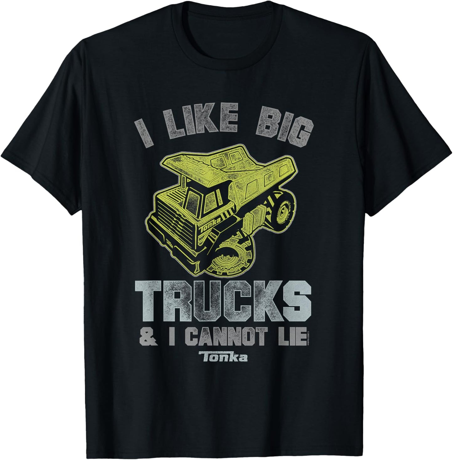 Tonka Classic I Like Big Trucks & I Cannot Lie Distressed T-Shirt - T-Shirt | Black
