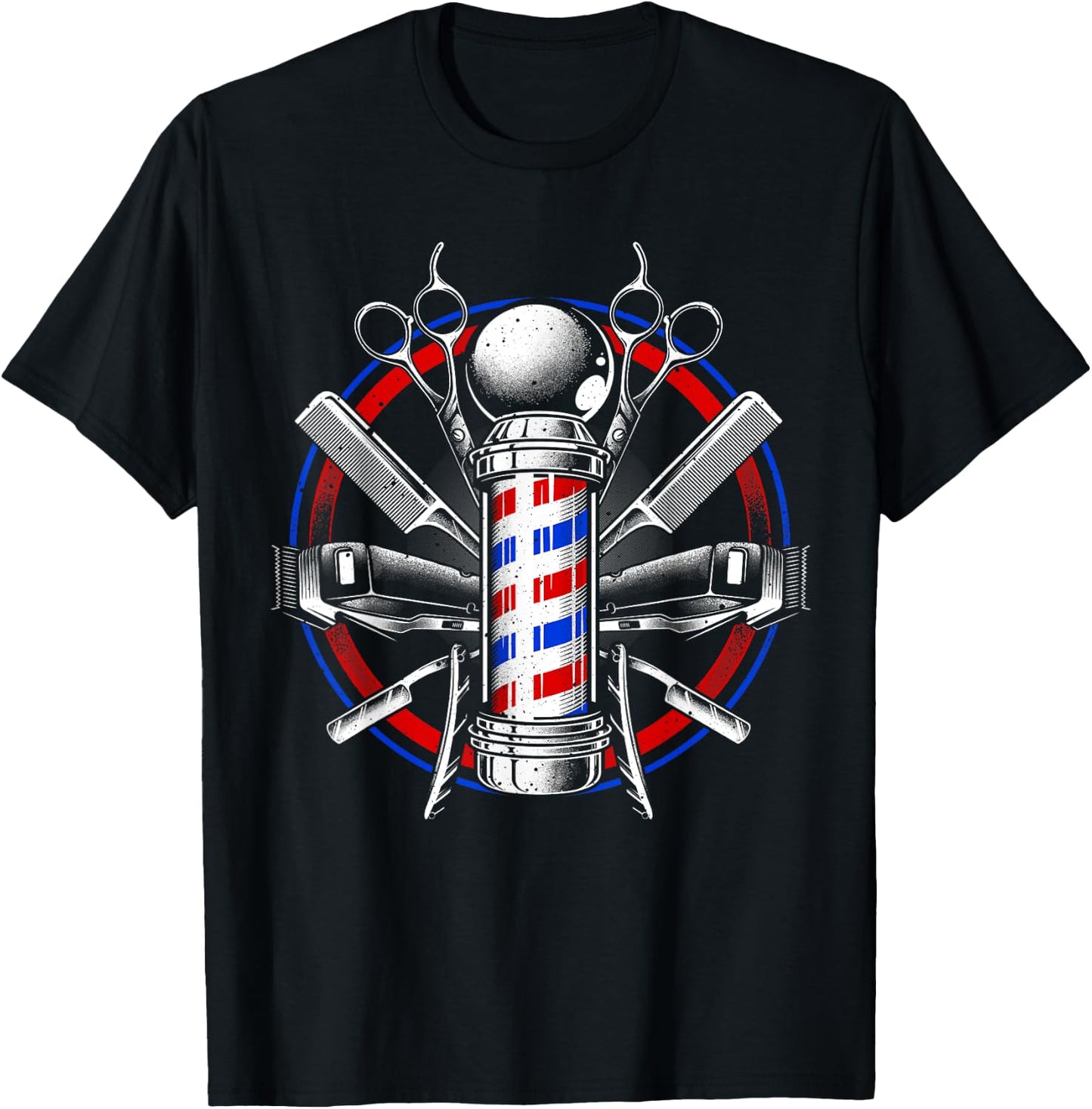 Funny Barber Gift Barbershop Pole Tools Hairstylist Small T-Shirt - T-Shirt | Black