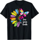 Empowering Live Your Truth Quote Butterflies Sunflower Pride T-Shirt - T-Shirt | Black