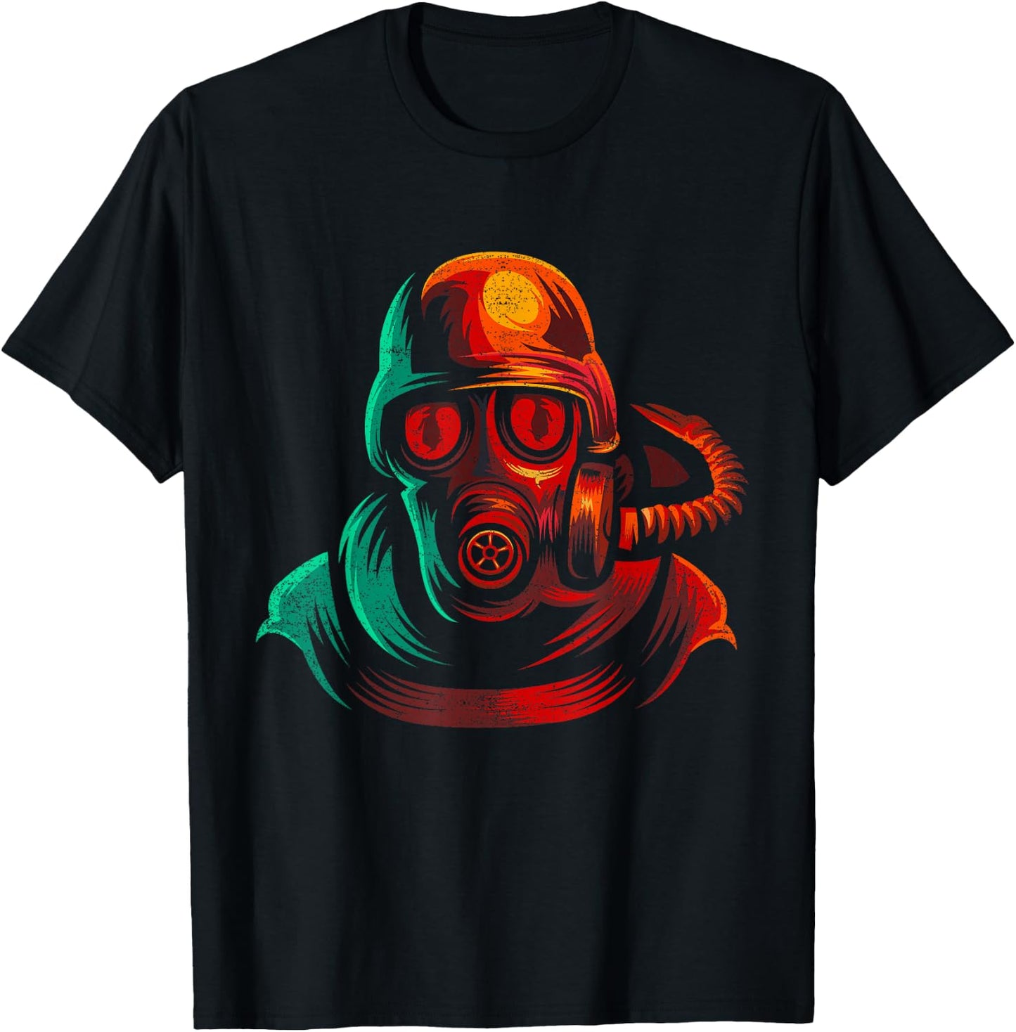 Military And Safety Gas Mask Virus Social Distancing T-Shirt - T-Shirt | Black